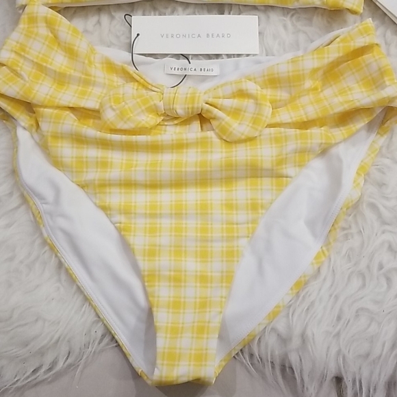 💕VERONICA BEARD💕 Catarina Bandeau Bikini Top (L) + Azoia Tie Waist Bottom (XL) - Picture 15 of 16